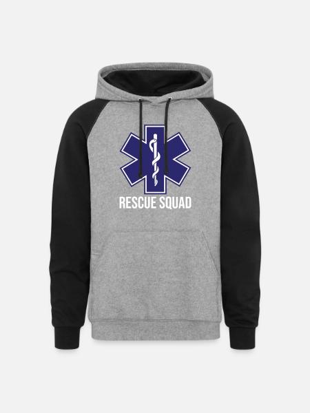 Paramedic Squad - Unisex Colorblock Hoodie - heather gray/black
