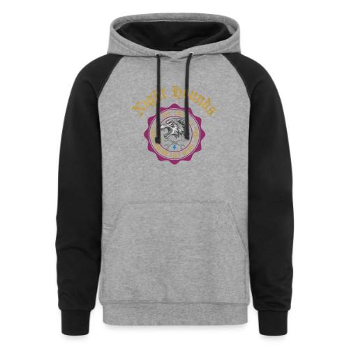 Night Hounds Wolf Patch - Unisex Colorblock Hoodie