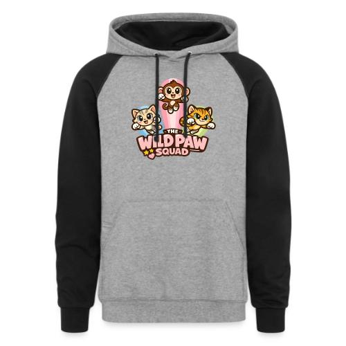 Wild Paw Squad Cute Animal Friends - Unisex Colorblock Hoodie