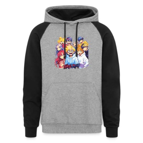 Thrill Rush Anime Squad Streetwear - Unisex Colorblock Hoodie