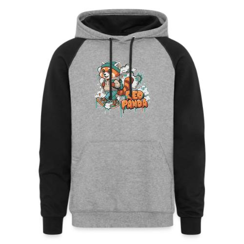 Red Panda Street Graffiti Vibes - Unisex Colorblock Hoodie
