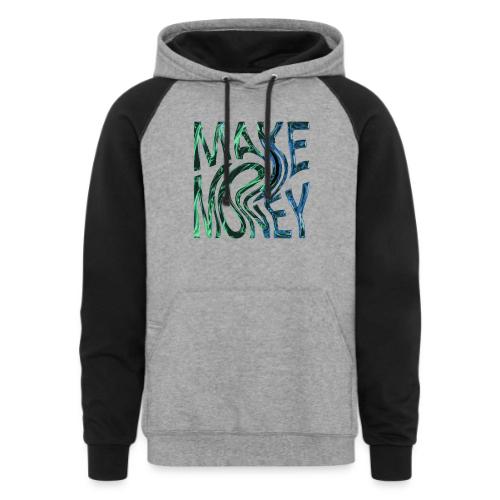 Make Money Neon 3D - Unisex Colorblock Hoodie