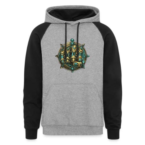 Cyberpunk Power Robot Hand - Unisex Colorblock Hoodie