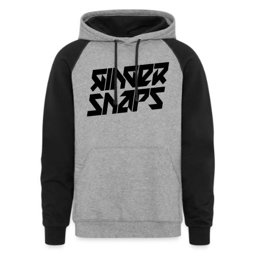 Ginger Snap5 logo (two lines black) - Unisex Colorblock Hoodie