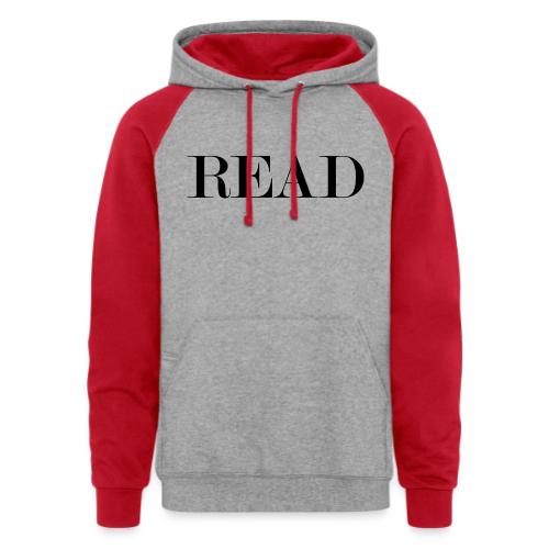 READ - Unisex Colorblock Hoodie