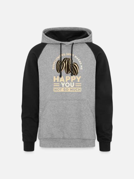 Sunflower Seeds - Unisex Colorblock Hoodie - heather gray/black