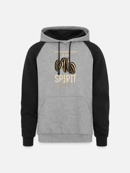 Sunflower Seeds - Unisex Colorblock Hoodie - heather gray/black