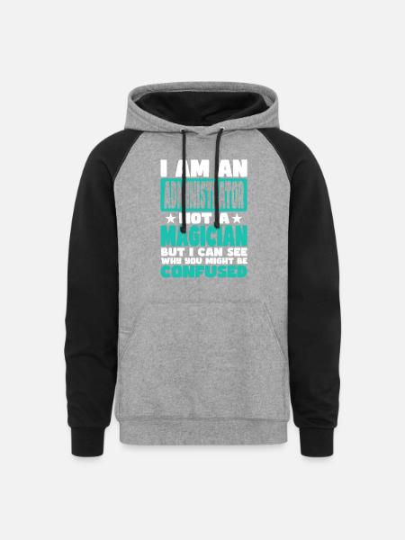 Administrator - Unisex Colorblock Hoodie - heather gray/black
