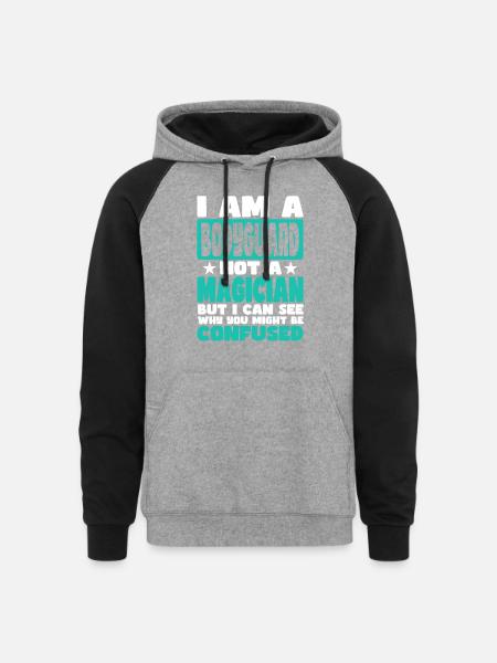 Bodyguard - Unisex Colorblock Hoodie - heather gray/black