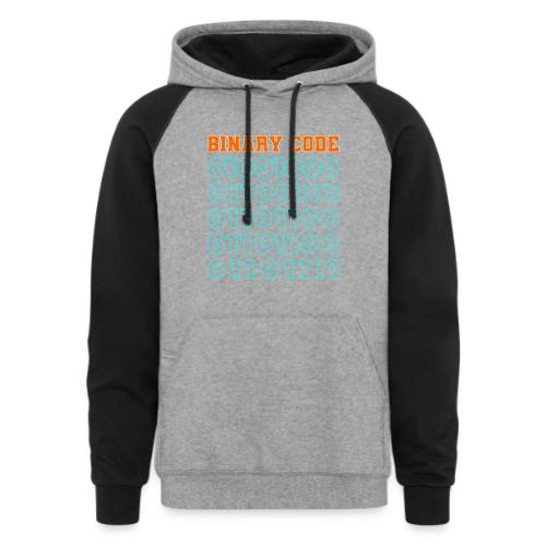 Say Hello in Binary code - Unisex Colorblock Hoodie