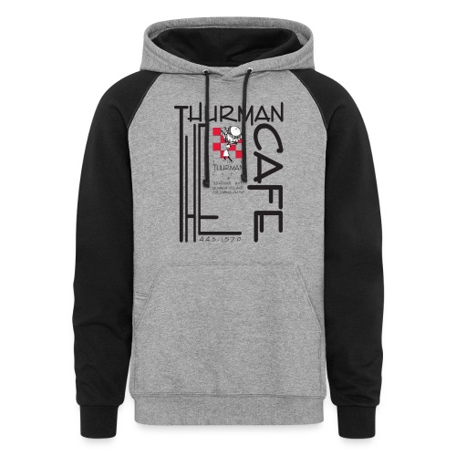 Thurman Cafe Traditional Logo - Unisex Colorblock Hoodie