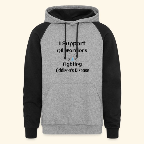 Support all Warriors Fighting Addison's Disease - Unisex Colorblock Hoodie