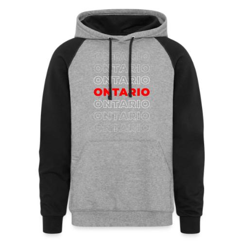 Ontario Outline - Unisex Colorblock Hoodie