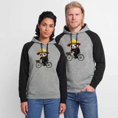 Panda Biking - Unisex Colorblock Hoodie