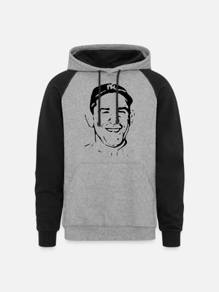 Yogi Berra Style - Unisex Colorblock Hoodie - heather gray/black