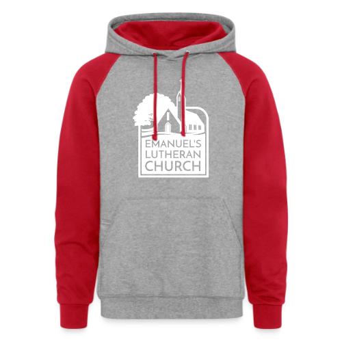 Single Vertical white2 - Unisex Colorblock Hoodie