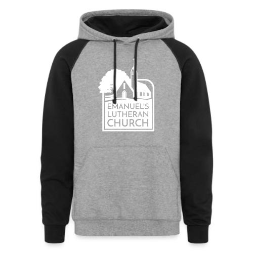 Single Vertical white2 - Unisex Colorblock Hoodie