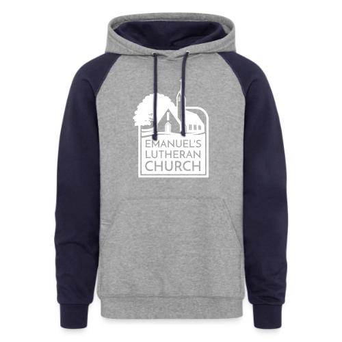 Single Vertical white2 - Unisex Colorblock Hoodie