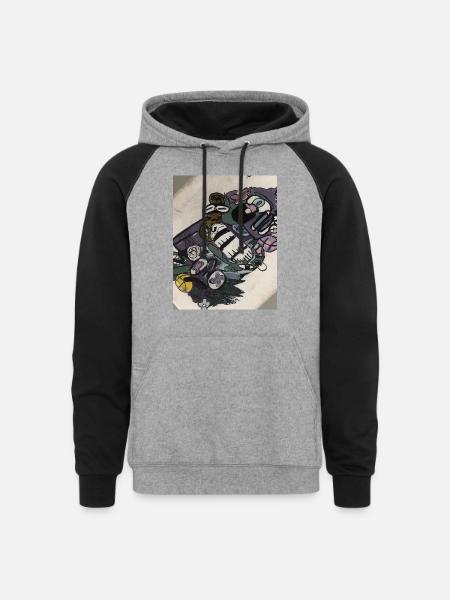 Artist - Unisex Colorblock Hoodie - heather gray/black