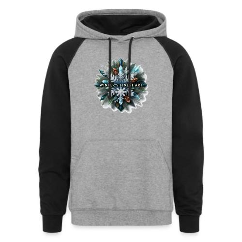 Intricate Frozen Evergreen T-Shirt - Unisex Colorblock Hoodie