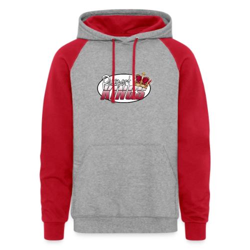 Passportkings white shirt design - Unisex Colorblock Hoodie