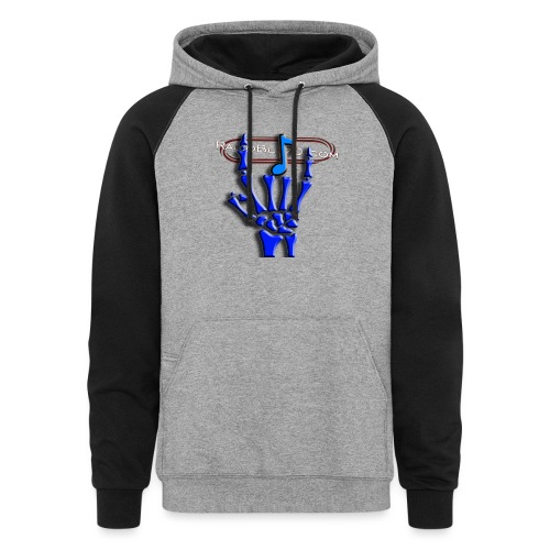 Rock on hand sign the devil's horns RadioBuzzD - Unisex Colorblock Hoodie