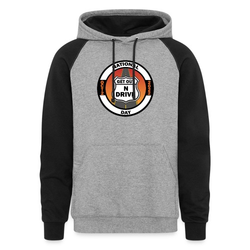 National Get Out N Drive Day Official Event Merch - Unisex Colorblock Hoodie
