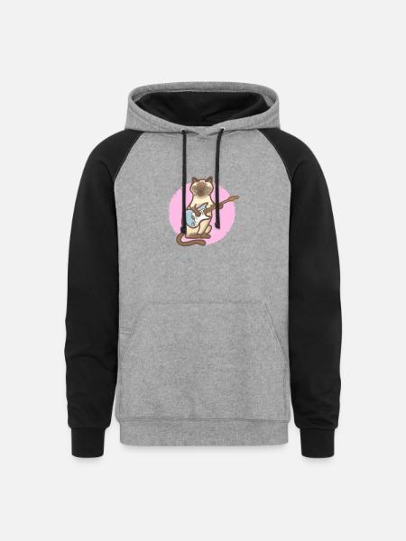 Berry Jar - Unisex Colorblock Hoodie - heather gray/black