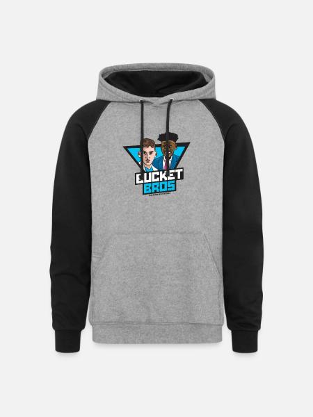 Bucket Bros! - Unisex Colorblock Hoodie - heather gray/black