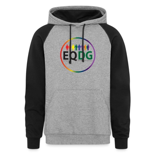 EQDG circle logo - Unisex Colorblock Hoodie