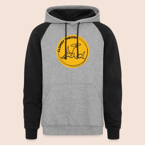 Clumsy Theosis Logo - Unisex Colorblock Hoodie