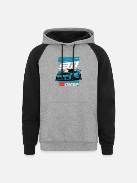 Carro 911 - Unisex Colorblock Hoodie - heather gray/black