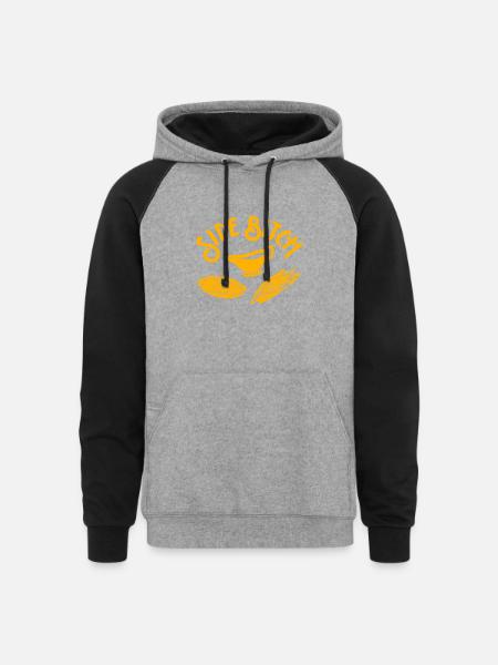 Side Bitch - Unisex Colorblock Hoodie - heather gray/black