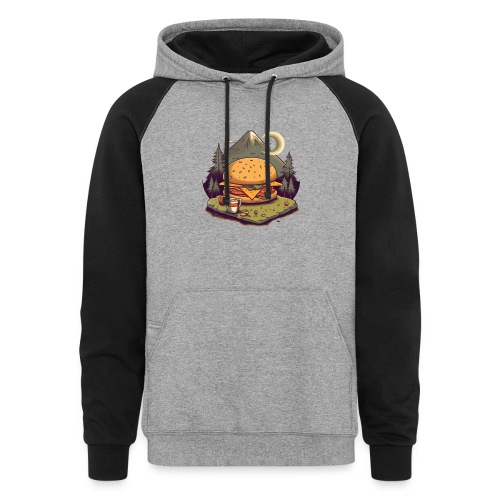 Cheeseburger Campout - Unisex Colorblock Hoodie