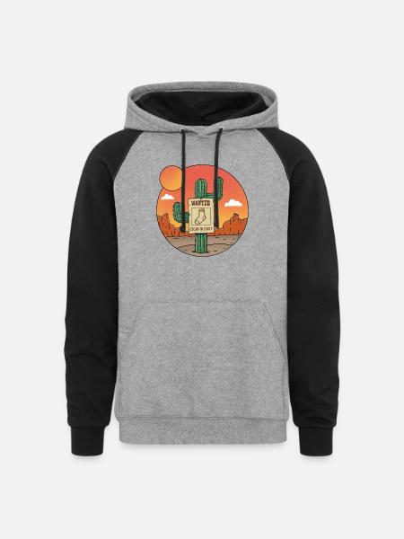 Nature Wanted Sock - Unisex Colorblock Hoodie - heather gray/black