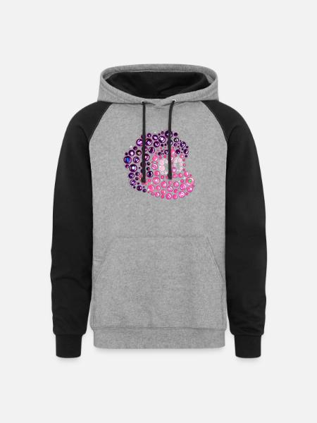 Bubbly Personality - Unisex Colorblock Hoodie - heather gray/black