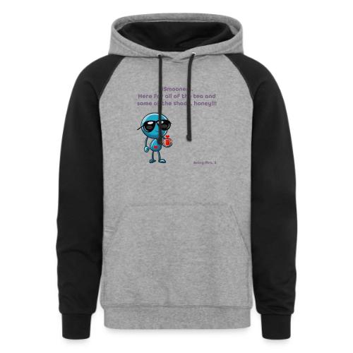 Smoon City 11_Here for the tea - Unisex Colorblock Hoodie