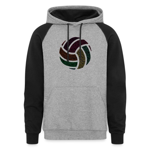 newcolorfulbellavolleyballnew 4x - Unisex Colorblock Hoodie