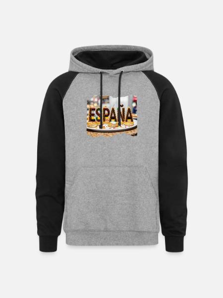 ESPAÑA 24 25 - Unisex Colorblock Hoodie - heather gray/black
