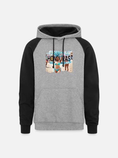 HONFURAS 24 24 - Unisex Colorblock Hoodie - heather gray/black
