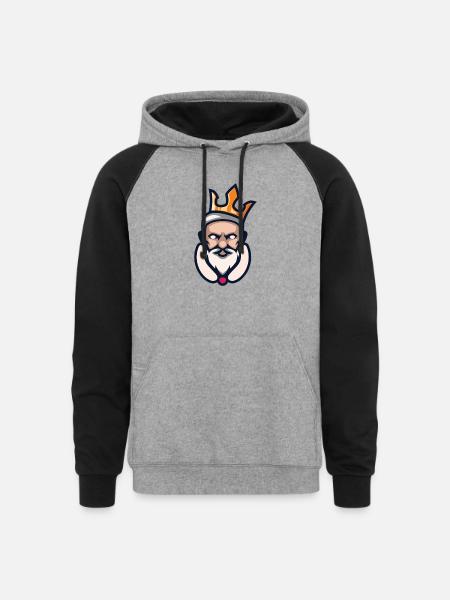 King arthur - Unisex Colorblock Hoodie - heather gray/black