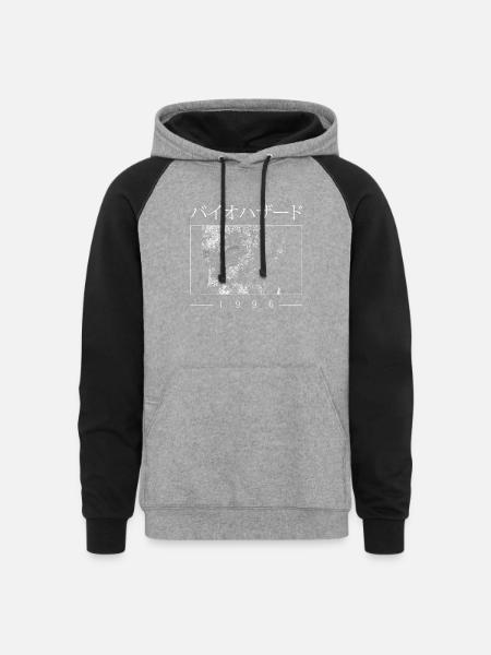 1996 Hazard - Unisex Colorblock Hoodie - heather gray/black