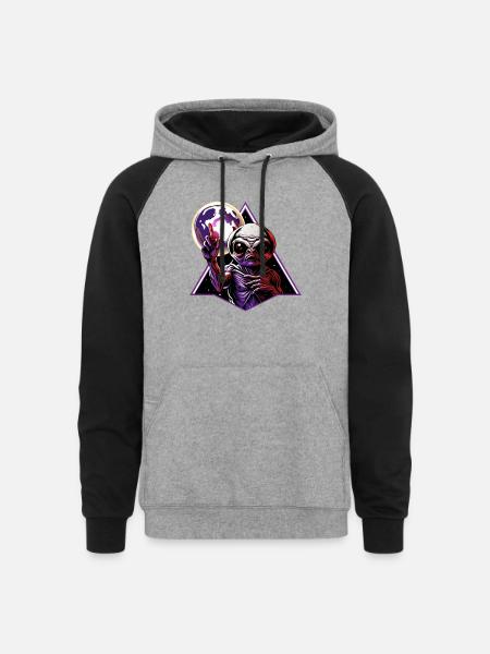 IlluminET56 - Unisex Colorblock Hoodie - heather gray/black