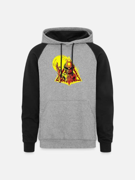 IlluminET155 - Unisex Colorblock Hoodie - heather gray/black
