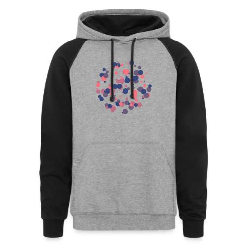 abstract circles pattern - Unisex Colorblock Hoodie