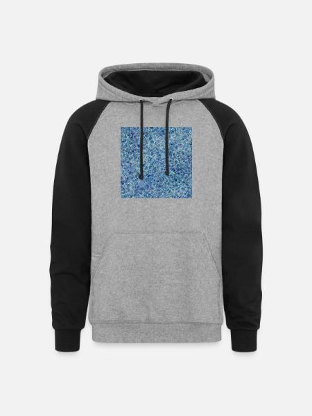 Bubble Party! - Unisex Colorblock Hoodie - heather gray/black