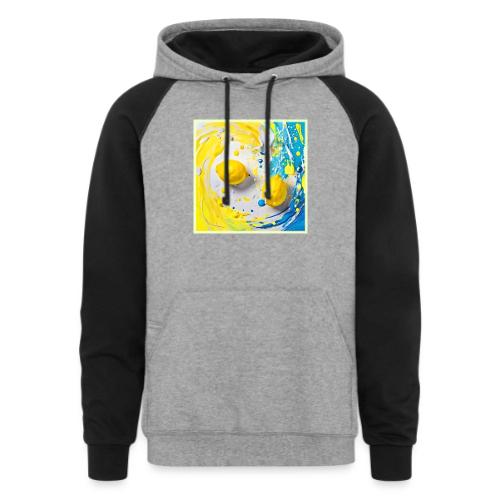 Lemons in a Splash - Unisex Colorblock Hoodie
