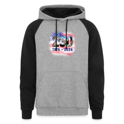1776 - 2026 | 250 Years USA - Unisex Colorblock Hoodie