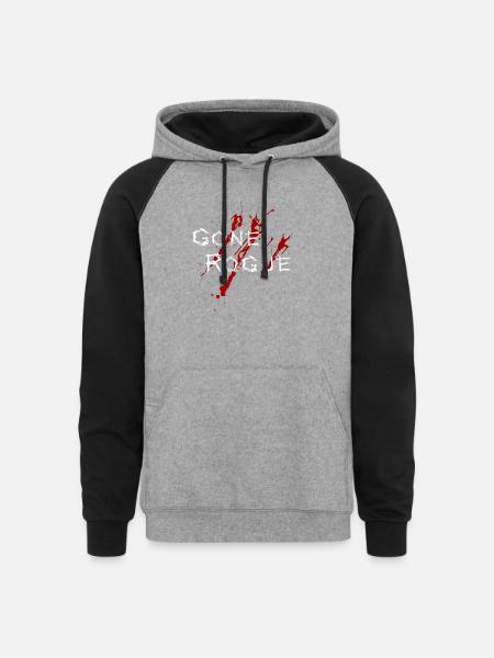 Gone Rogue Detroit Bloody - Unisex Colorblock Hoodie - heather gray/black
