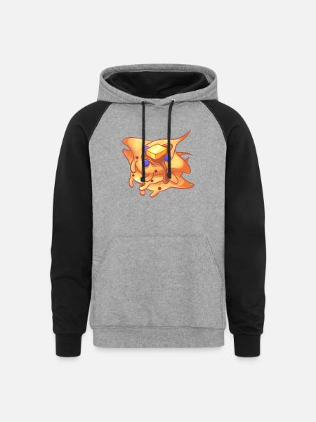 Pancake Manta Rays - Unisex Colorblock Hoodie - heather gray/black